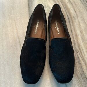 DONALD J. PLINER CALF LEATHER FLATS